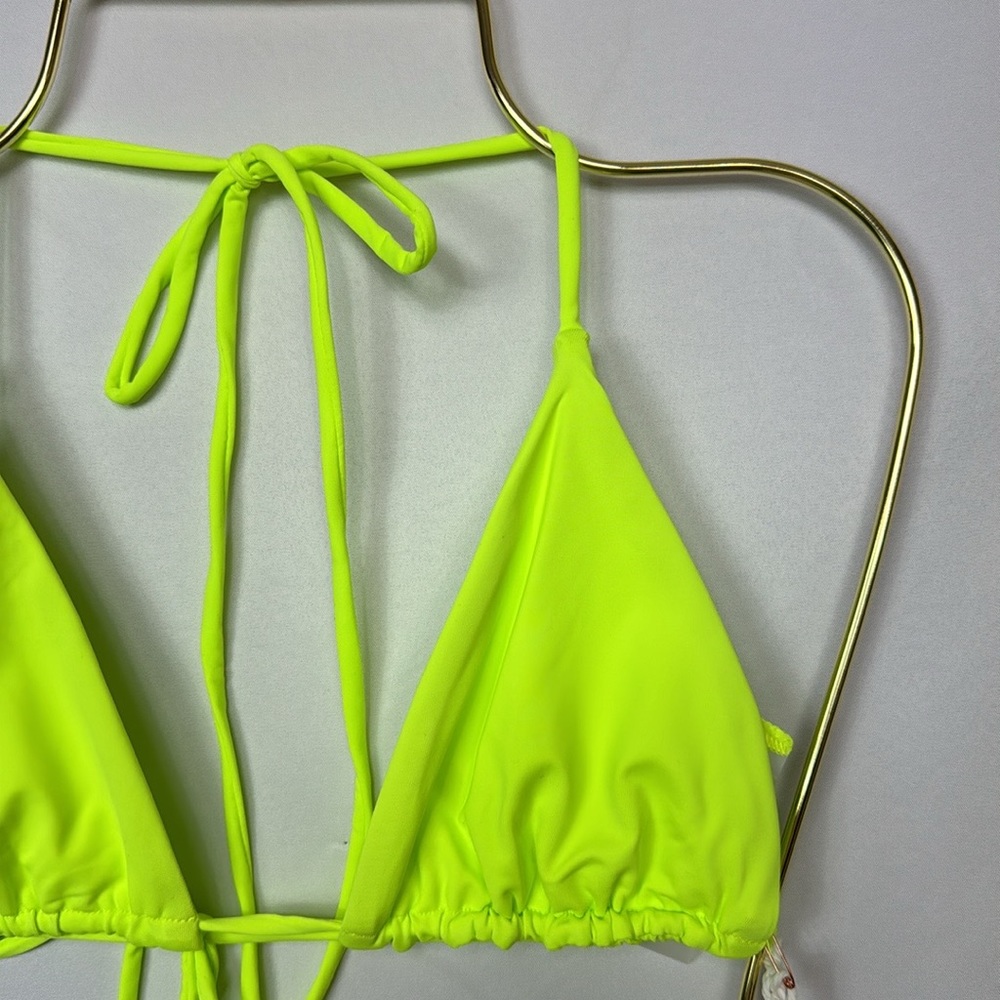 Good American Neon Lime Green bikini top - Picture 4 of 7
